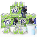 Quick & Clean coffee cleaning pods with green labels and white cups, 18-count set