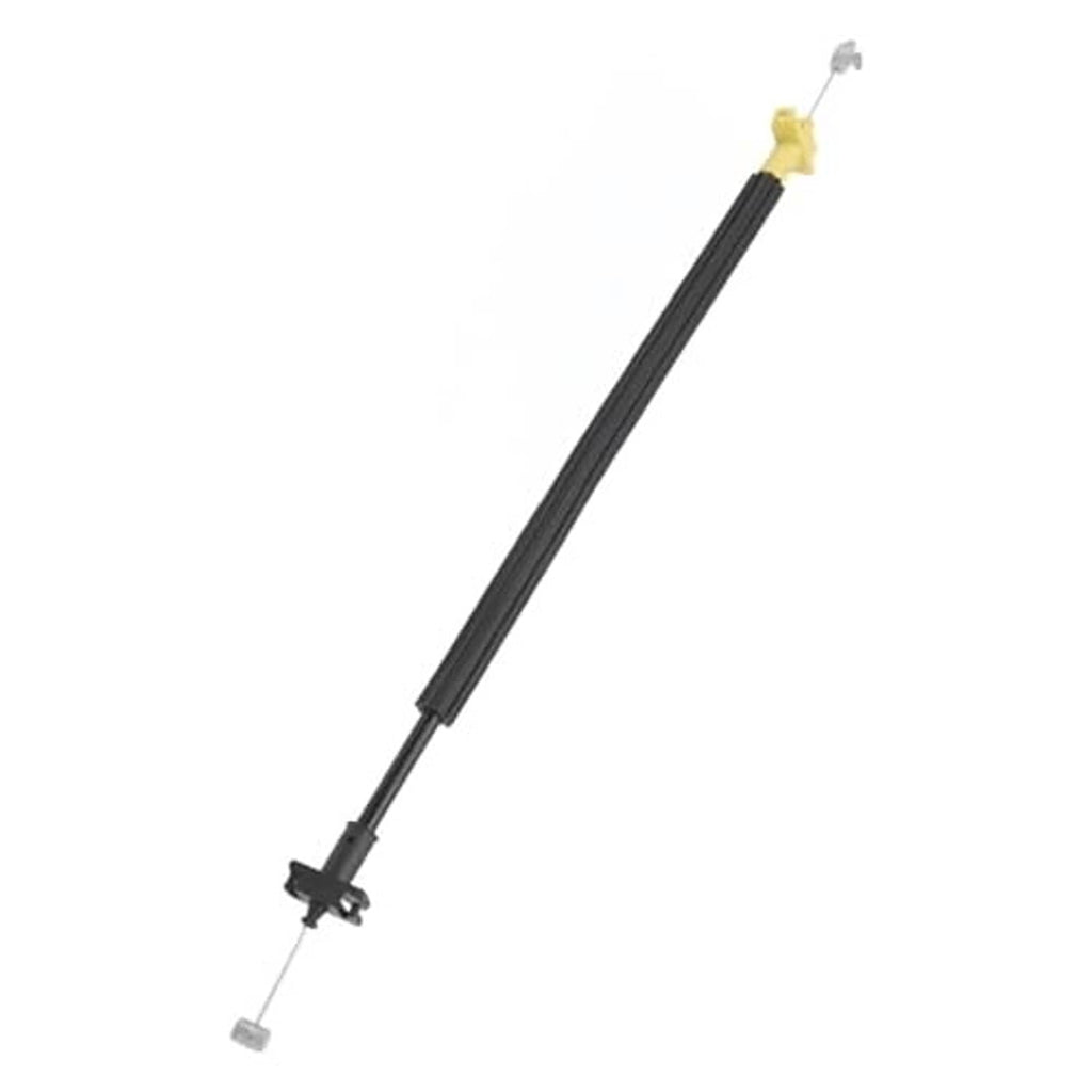 Front door lock cable, black rod with yellow bushing and metal pin