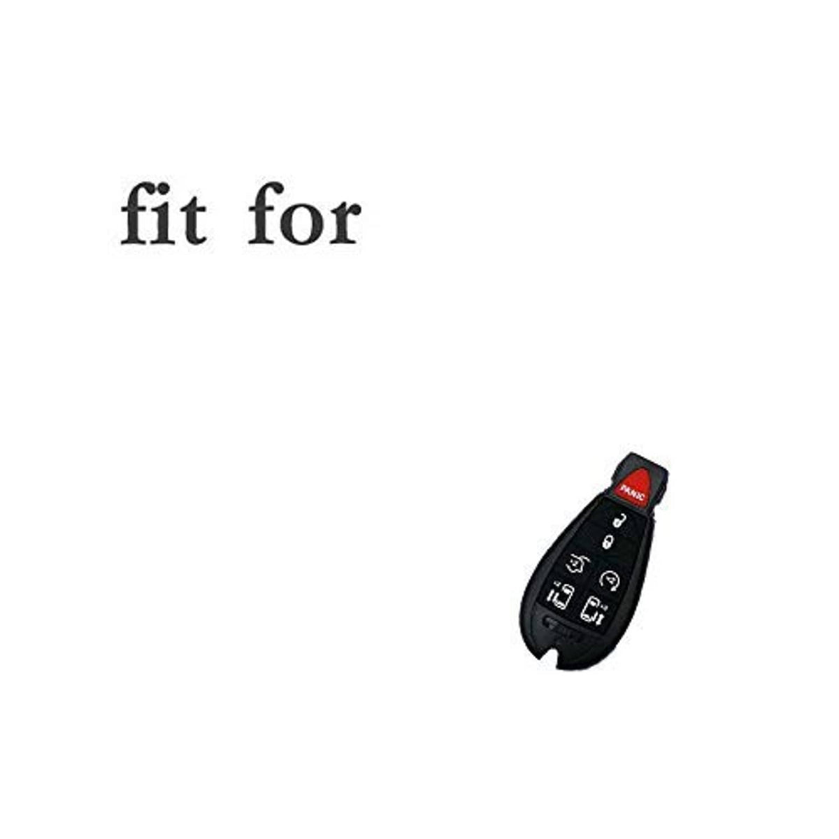 Black silicone key fob cover with icon button window