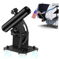 Black magnetic RV flag pole holder with base mount and tilt head
