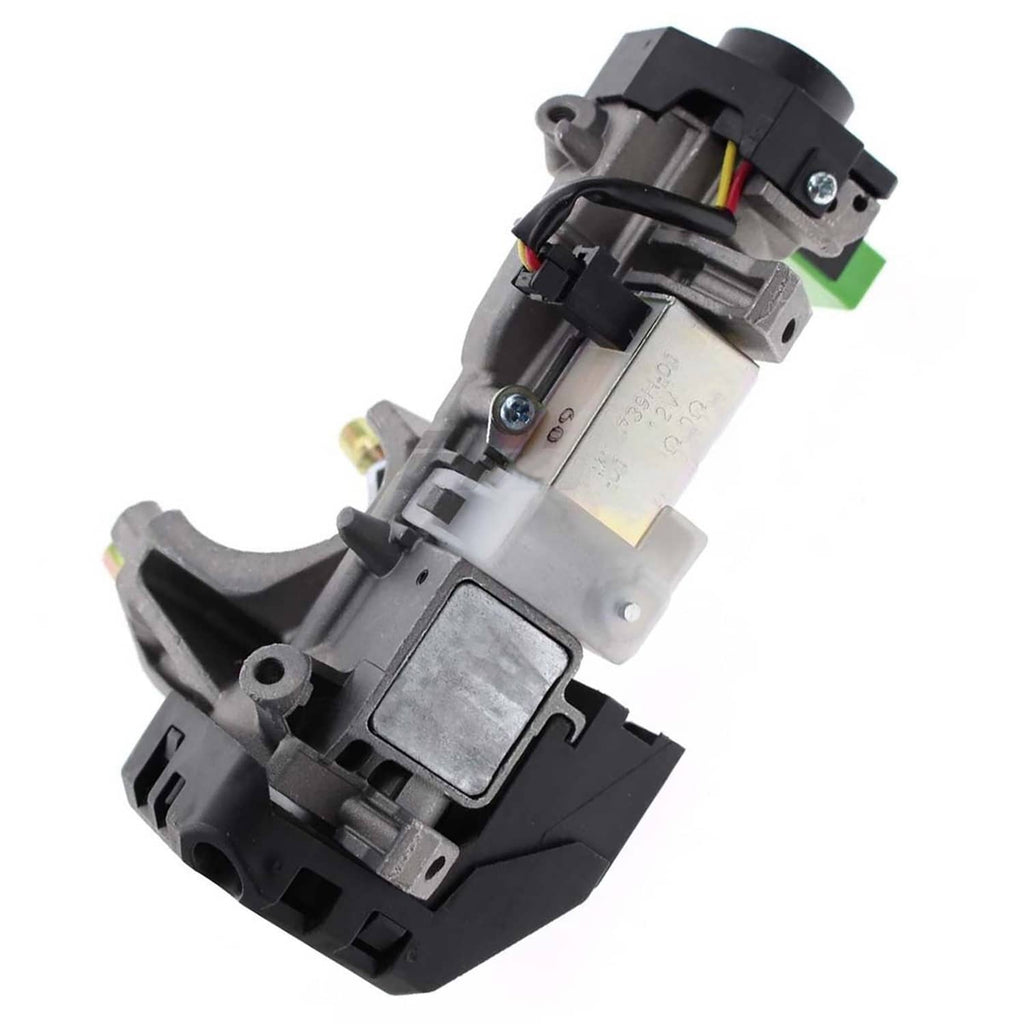 Ignition switch lock cylinder with internal metal core and connector