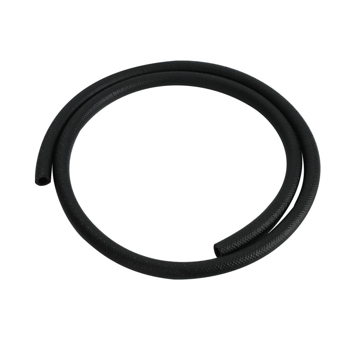 Black transmission oil cooler hose line with two curved ends