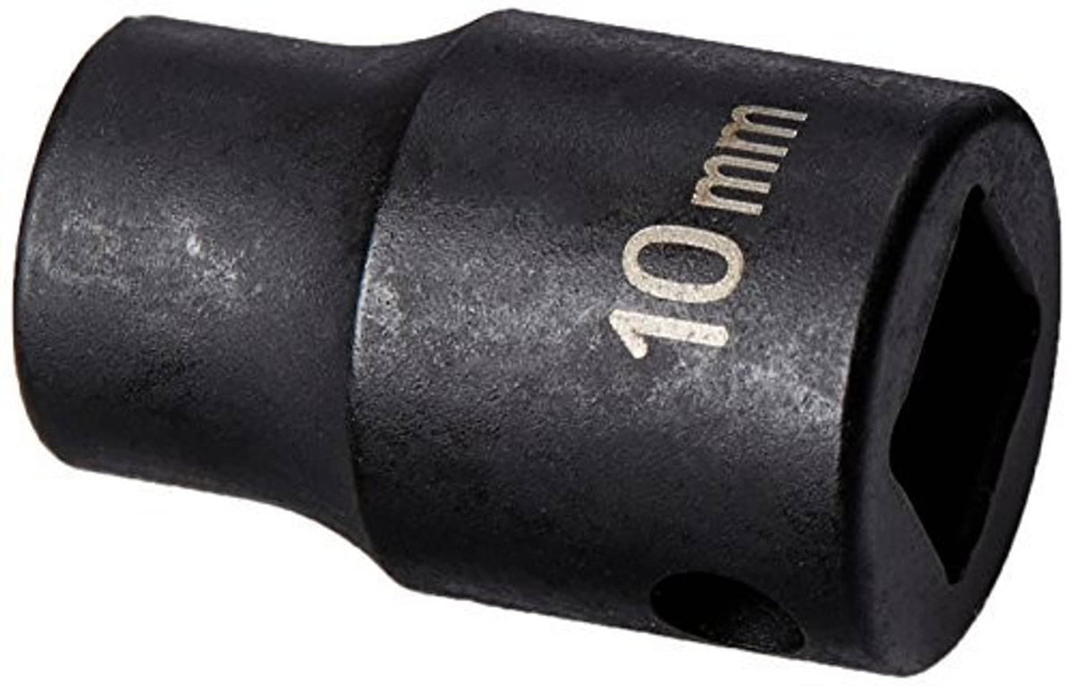 10mm standard impact socket, 3/8-inch drive, black finish