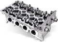 Cylinder head with camshafts and valve train components, silver cast metal
