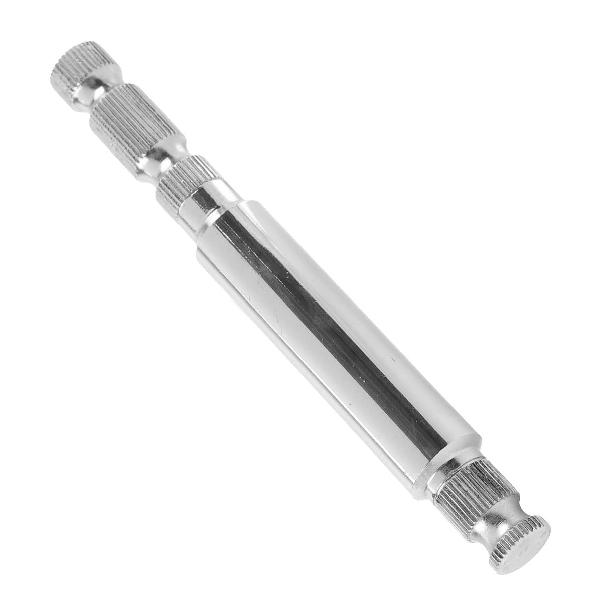 Chrome motorcycle shifter rod shaft, textured ends and black center stripe