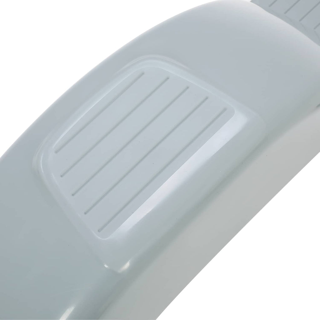 Textured tread pad on a light gray trailer fender surface