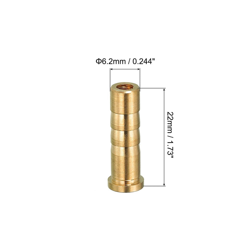 Brass archery arrow insert, 22 mm long, 6.2 mm diameter