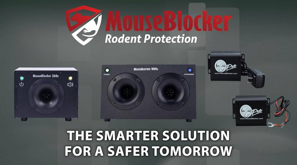 MouseBlocker rodent protection set with multiple ultrasonic units and control module