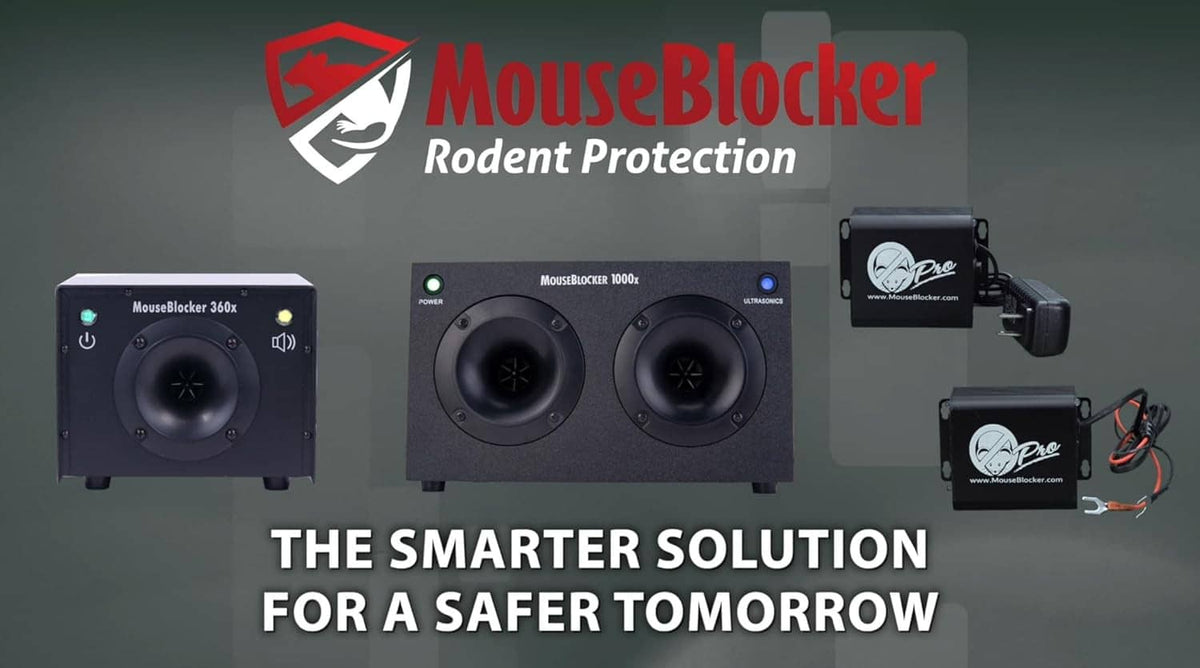 MouseBlocker rodent protection set with multiple ultrasonic units and control module