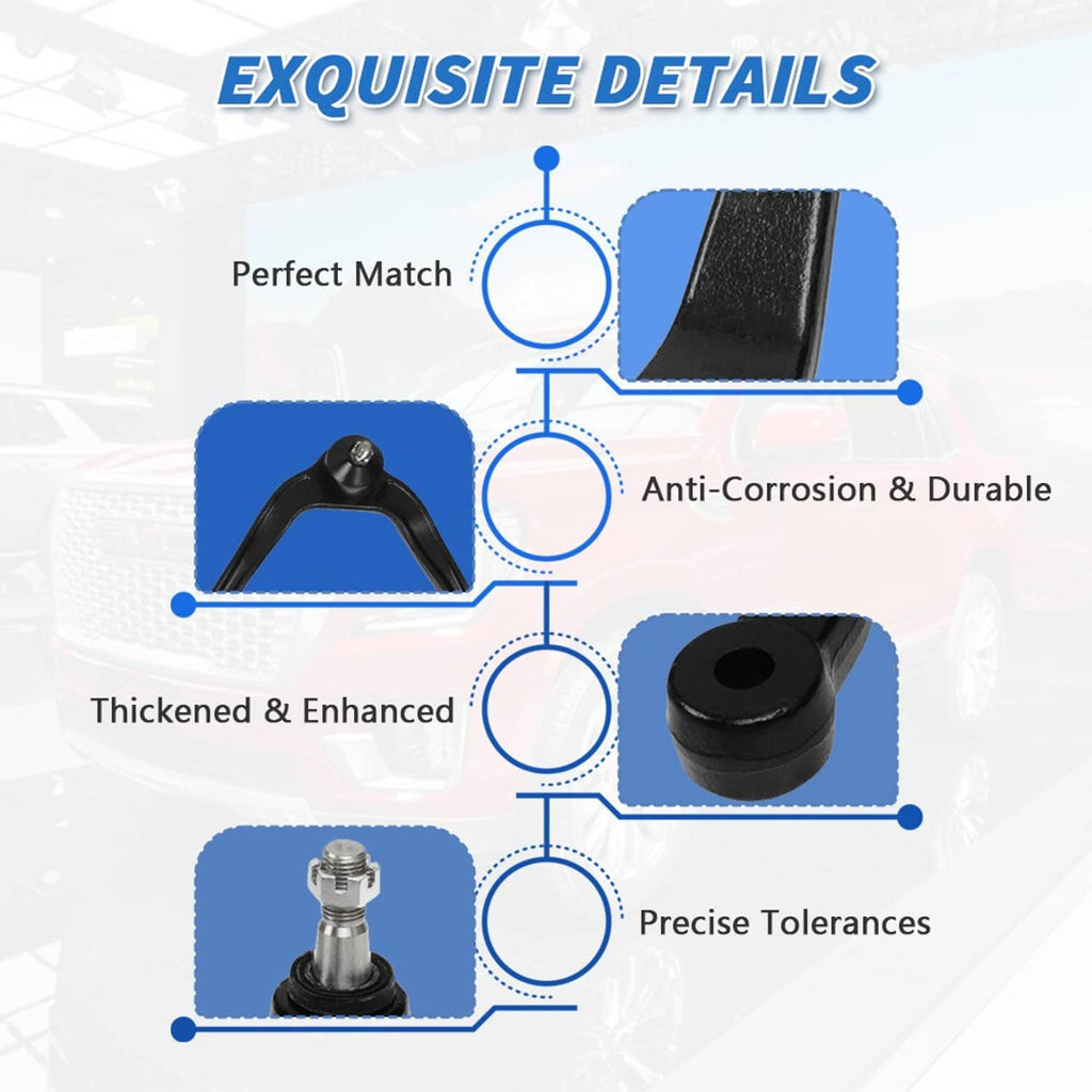 Control arm detail parts with anti-corrosion bushing and precision components