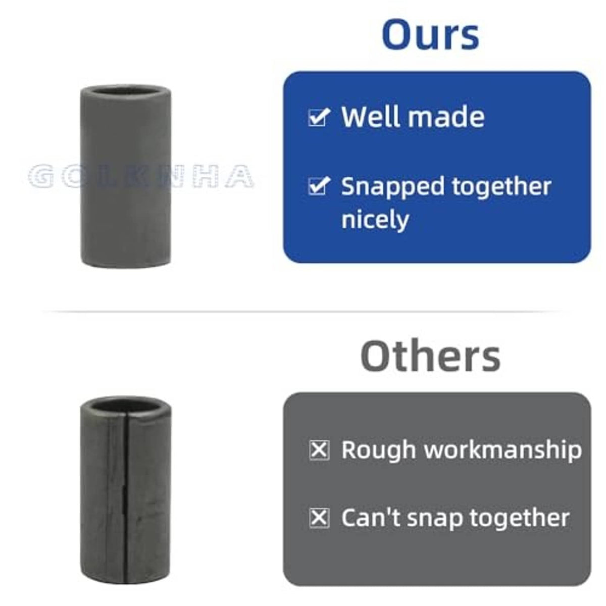 Connector link sleeve set for 428H chain, gray metal sleeves for master link assembly