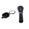 Tethered capless gas cap fuel funnel with dark dust cover and sealing tether loop