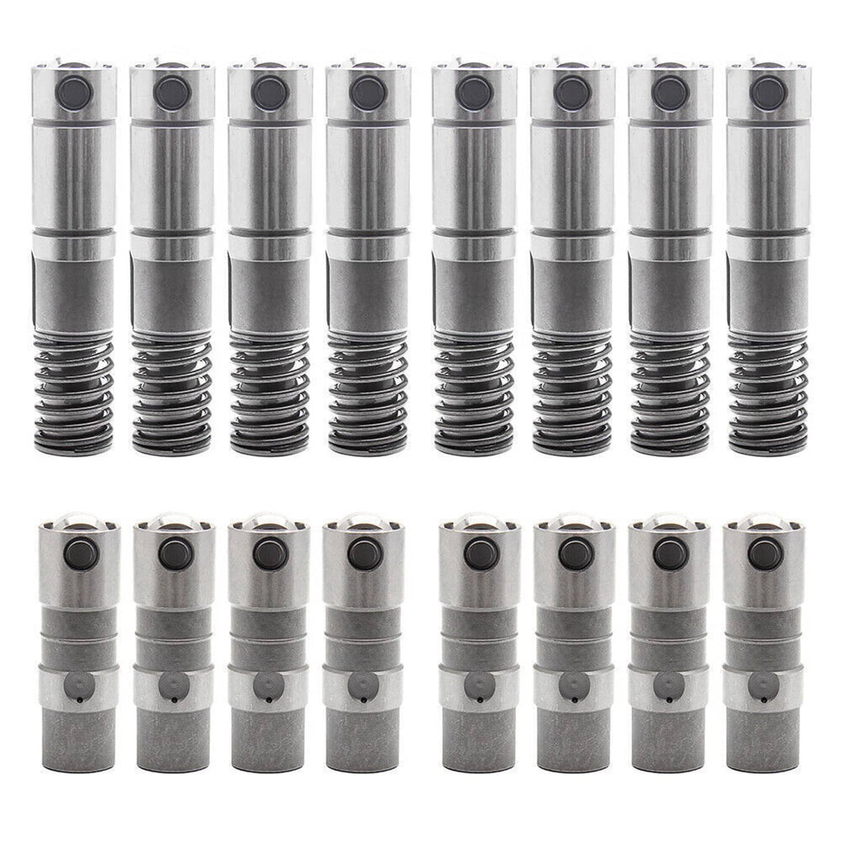 16-piece hydraulic AFM valve lifter set, silver metal plunger and coil spring