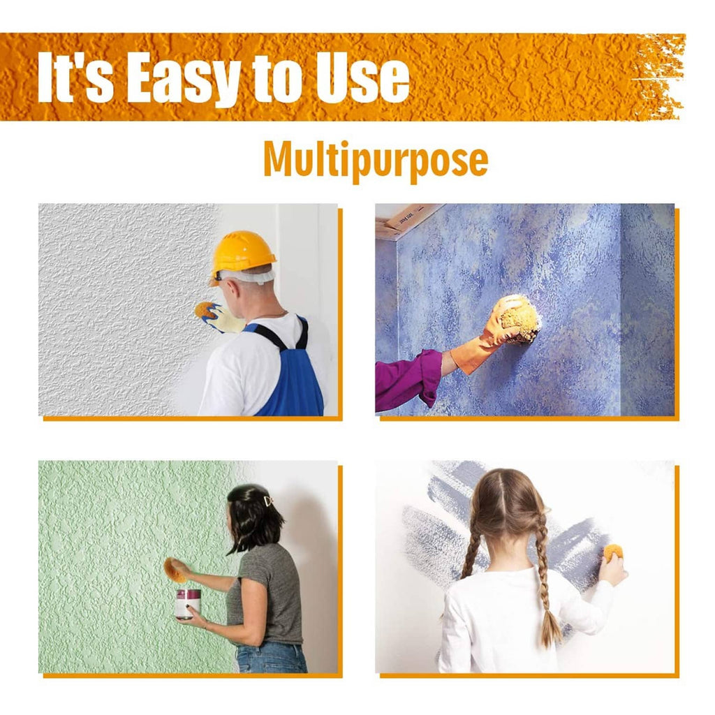 Knockdown texture sponge for multipurpose wall painting and drywall patch repair