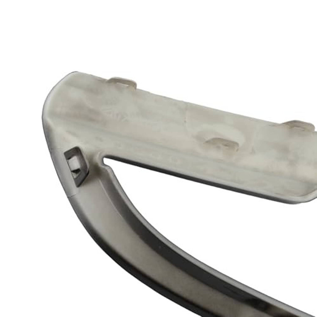 Gray front fog light bezel cover insert with opening and mounting clip