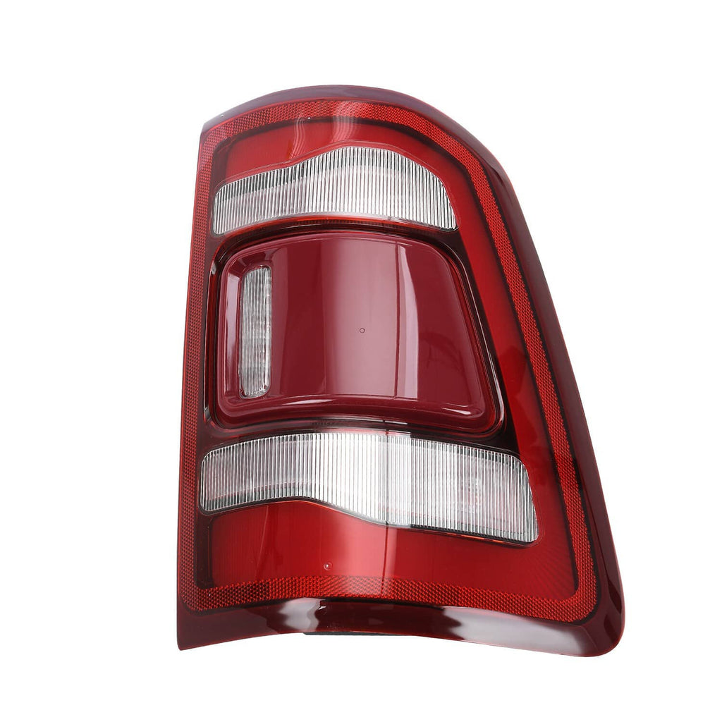 Red LED tail light with clear upper reflector and lower light strip.