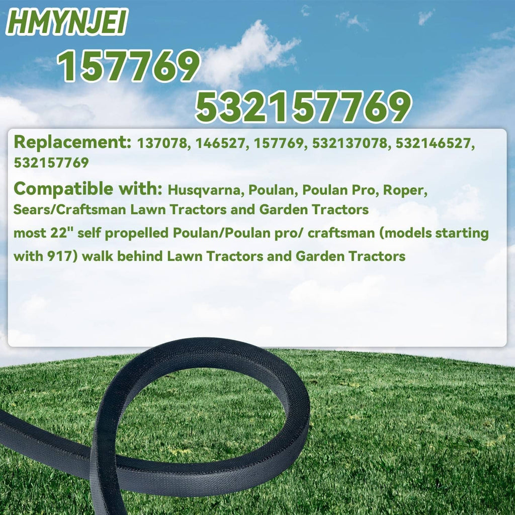 Black lawn mower drive belt replacement loop, flexible rubber band