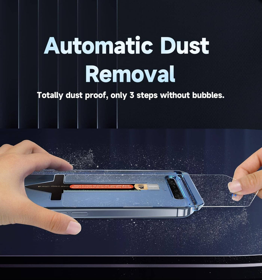 Screen protector with automatic dust removal for Samsung Galaxy S25, bubble-free