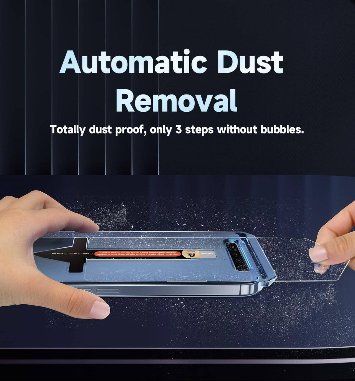 Screen protector with automatic dust removal for Samsung Galaxy S25, bubble-free