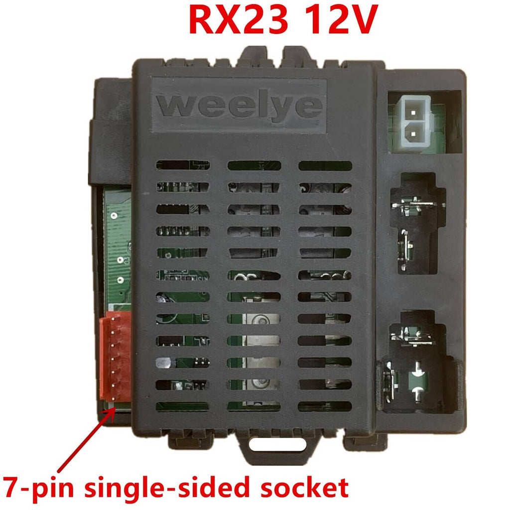 Weelye Rx23 12V receiver mainboard with right-side input sockets