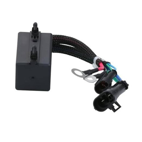 12V power tilt trim starter relay switch with braided wire harness and multi-pin connector
