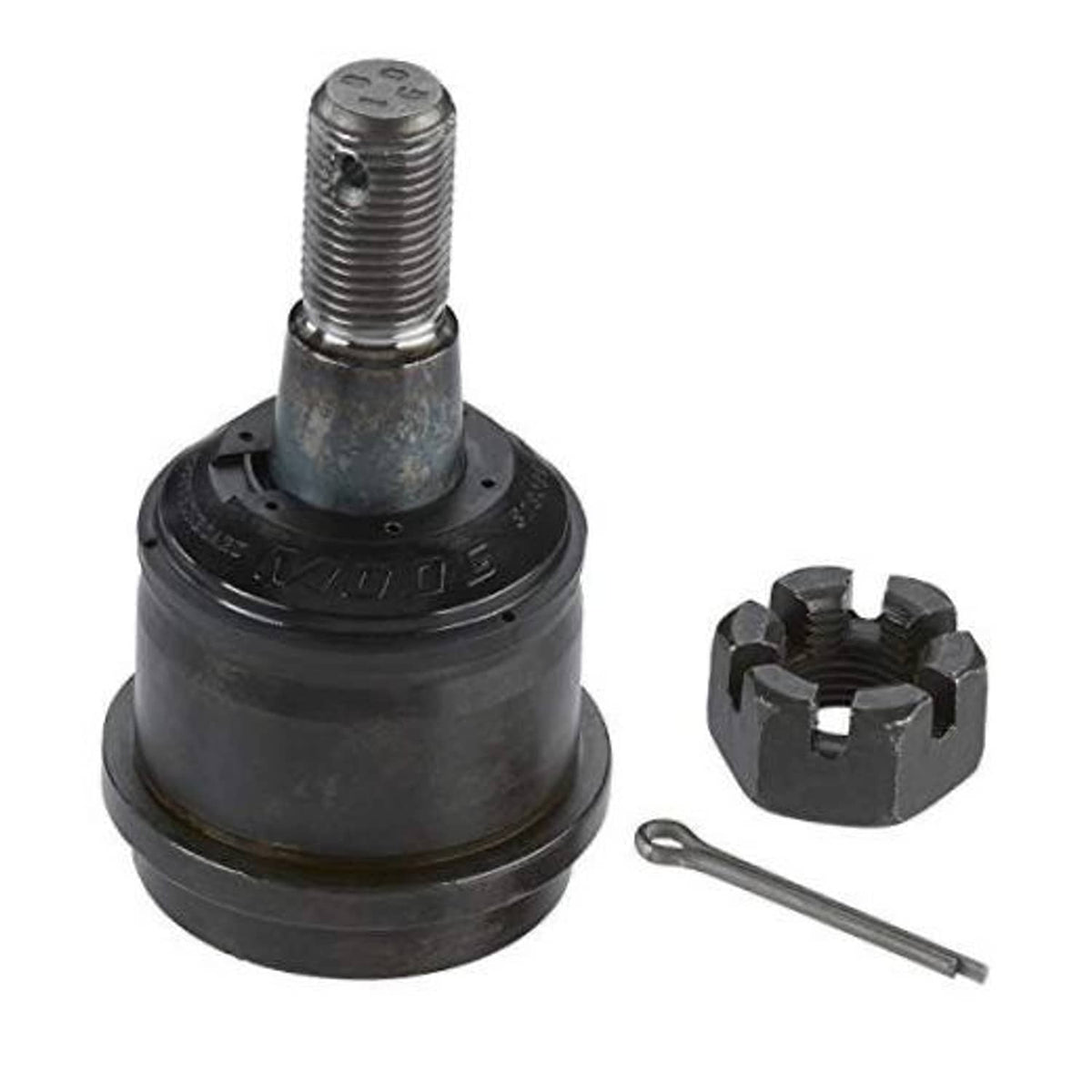 Front upper suspension ball joint kit with black rubber boot and threaded stud