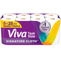 Viva Signature Cloth paper towels pack with white rolls in purple and yellow wrap