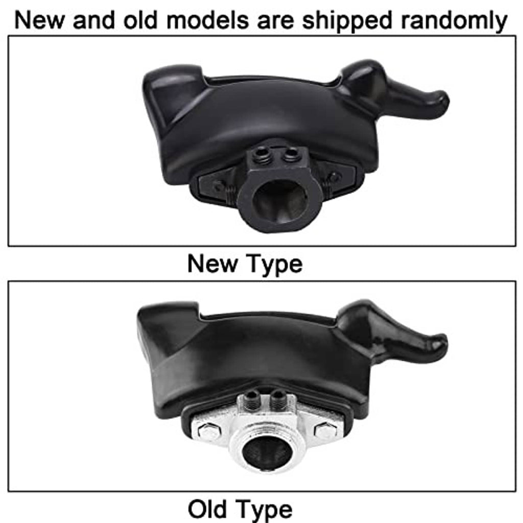 Black tire changer duck head tool shown in two styles: new type and old type