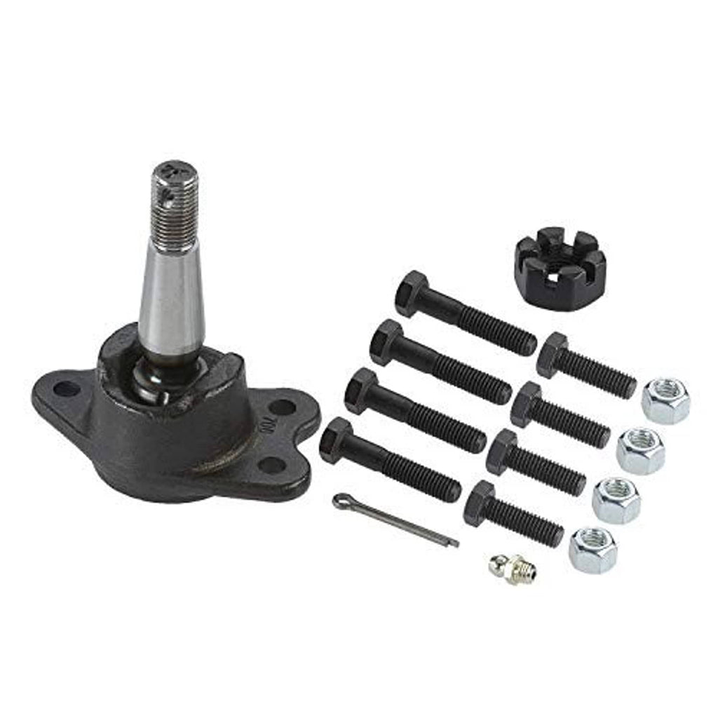 Front upper suspension ball joint kit with mounting flange, stud, and included bolts/nuts