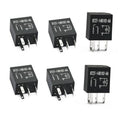 4-pin multi-purpose relay set, black housing with front contact terminals
