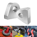 Weld-on steel clevis mount with two circular holes, thick U-shaped bracket.