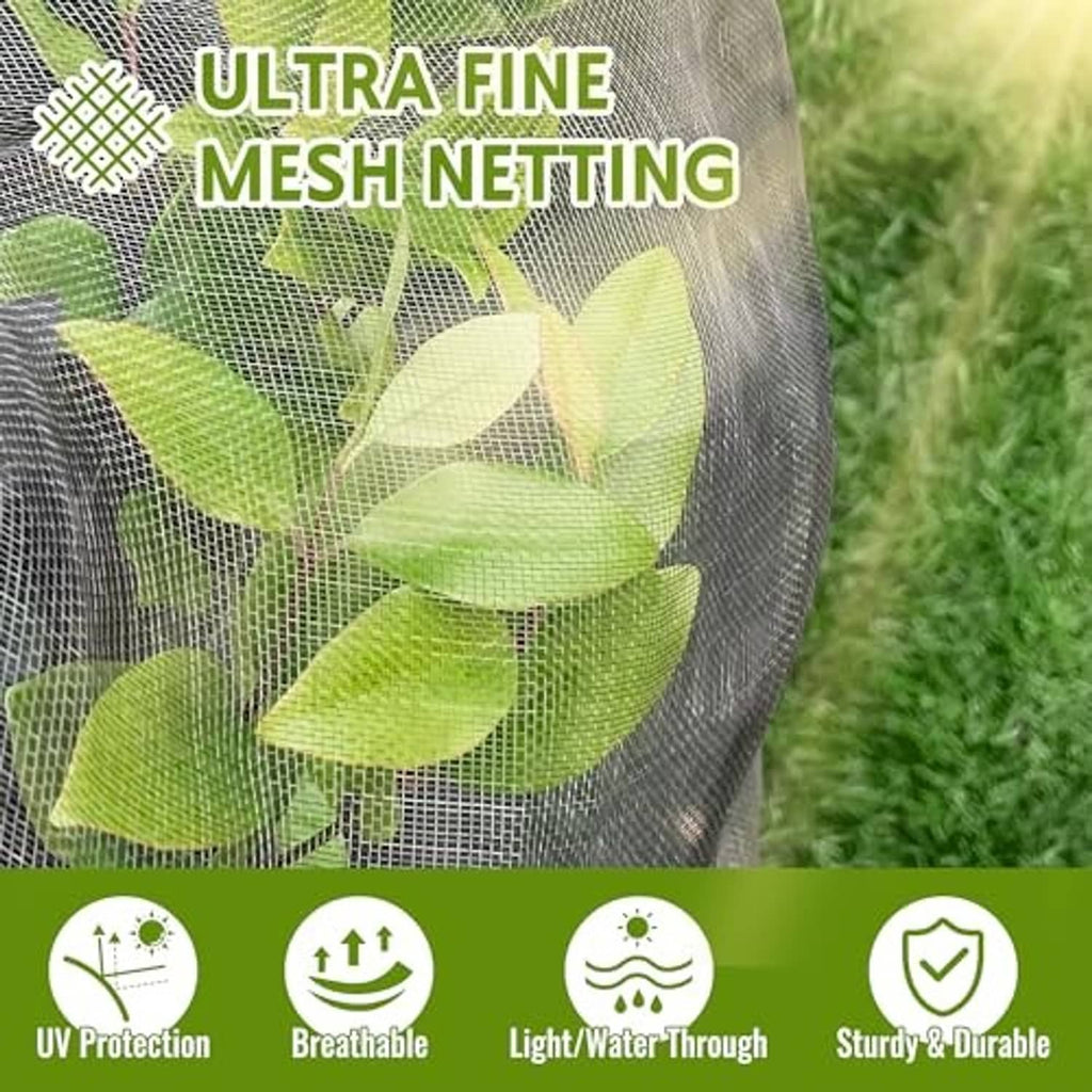 Ultra-fine gray mesh fruit tree netting bag with protective covering
