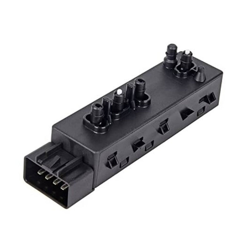 Passenger-side power seat switch with control buttons and wiring connector