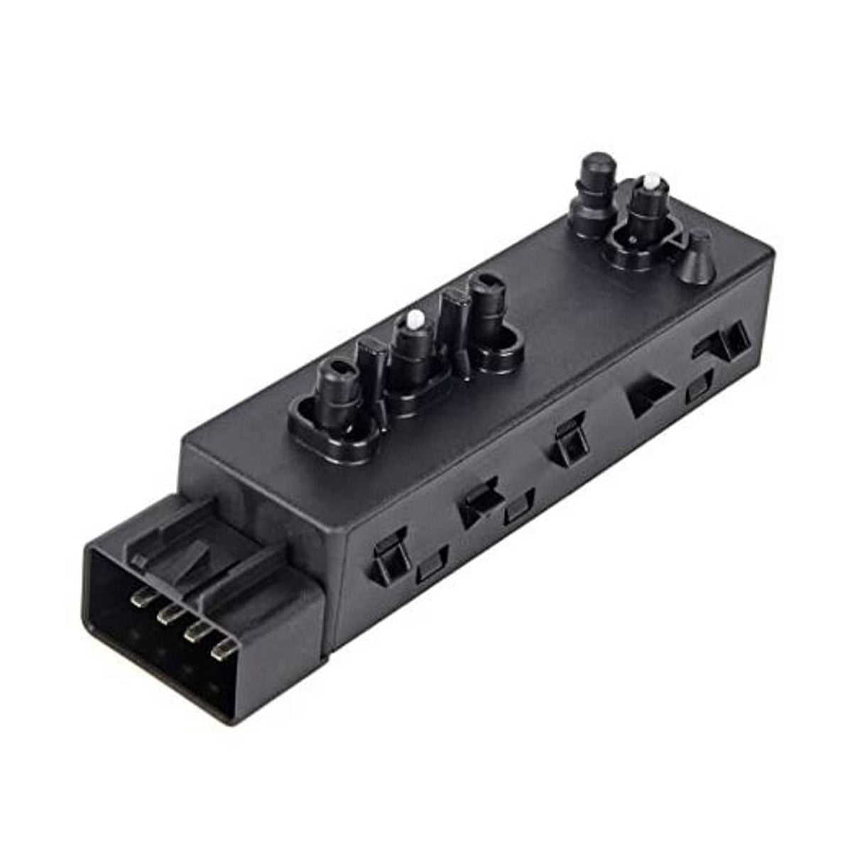 Passenger-side power seat switch with control buttons and wiring connector