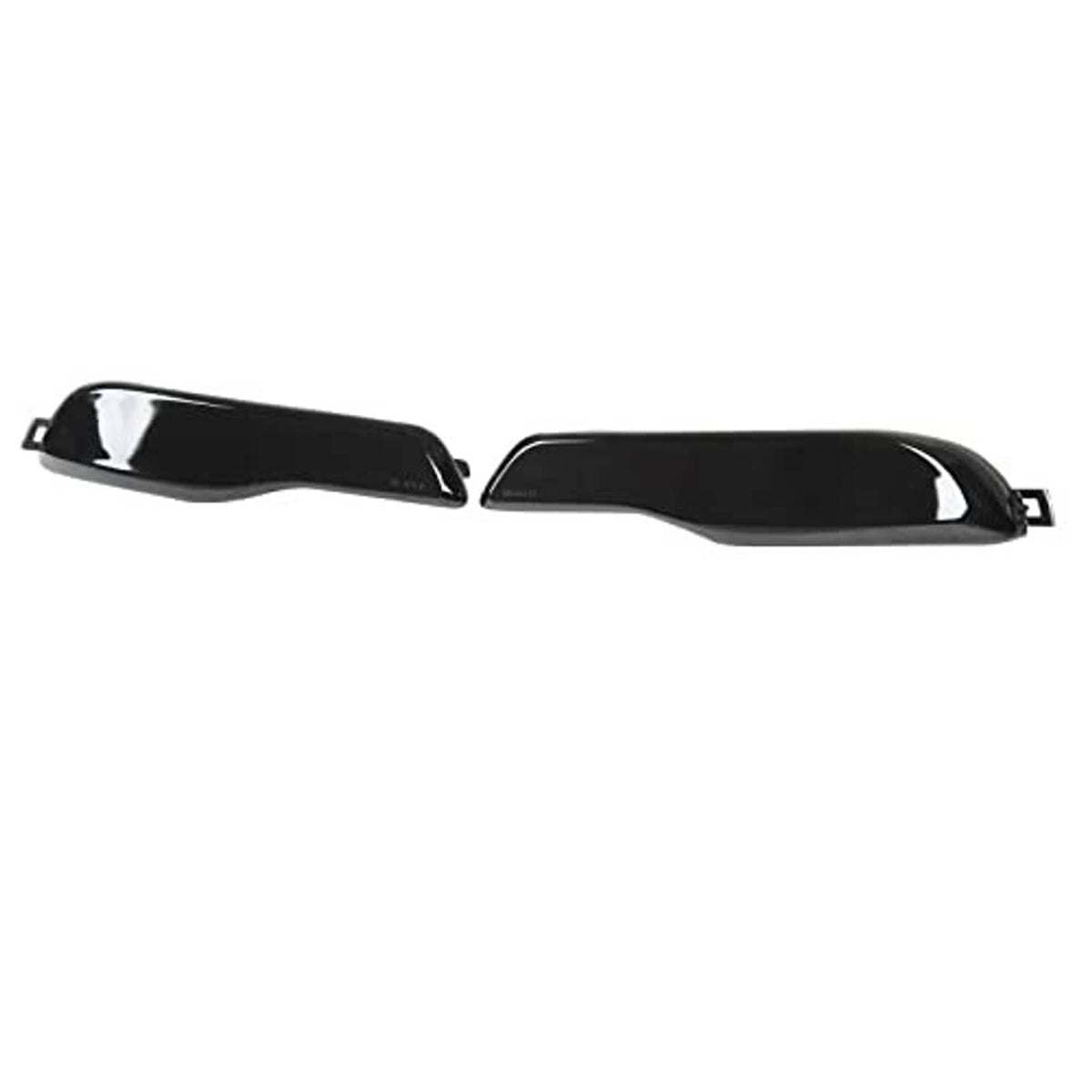 Two-piece smoky black rear bumper reflector lenses with mounting tabs