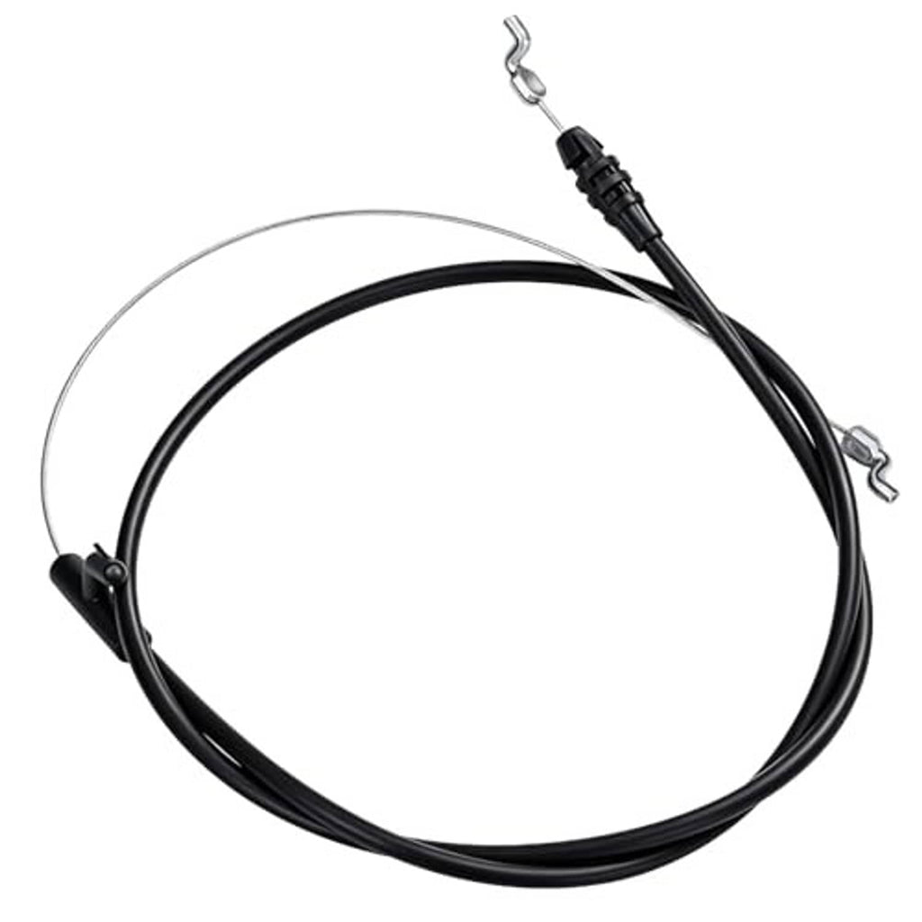 Black control cable with metal spring hooks and black plastic connector