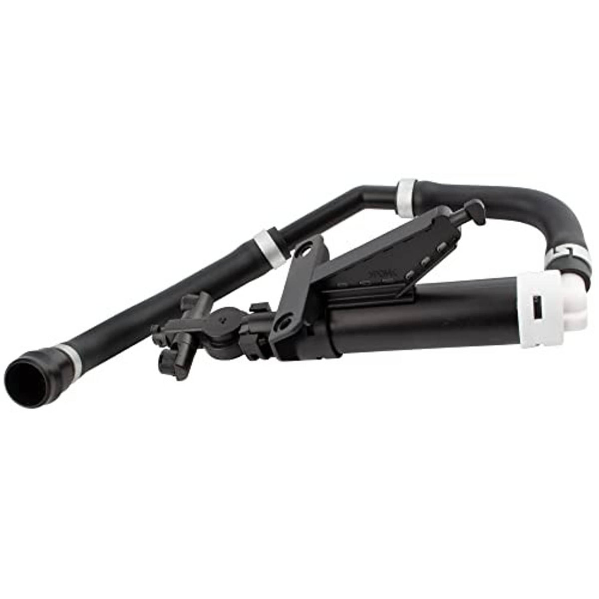 Headlight washer nozzle jet sprayer hose with main rail and fittings, black