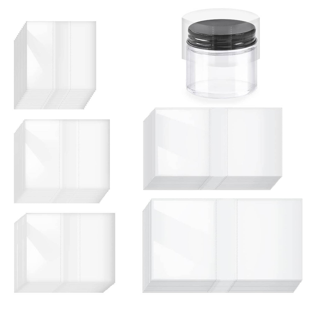 Clear PVC heat-shrink bands, transparent rolls and folded sheet bands