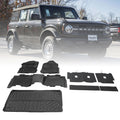 Black all-weather SUV floor mat and cargo trunk liner set, full-piece coverage
