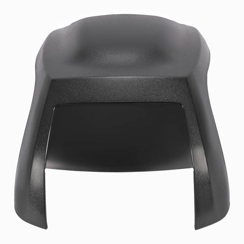 Dark gray molded air dam cap with rectangular front opening