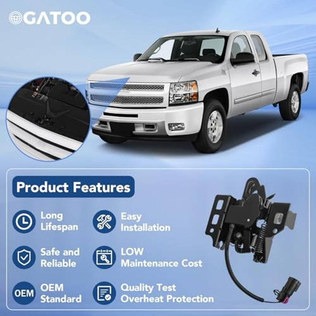 Door lock actuator kit with mounting bracket, shown with pickup truck product graphic