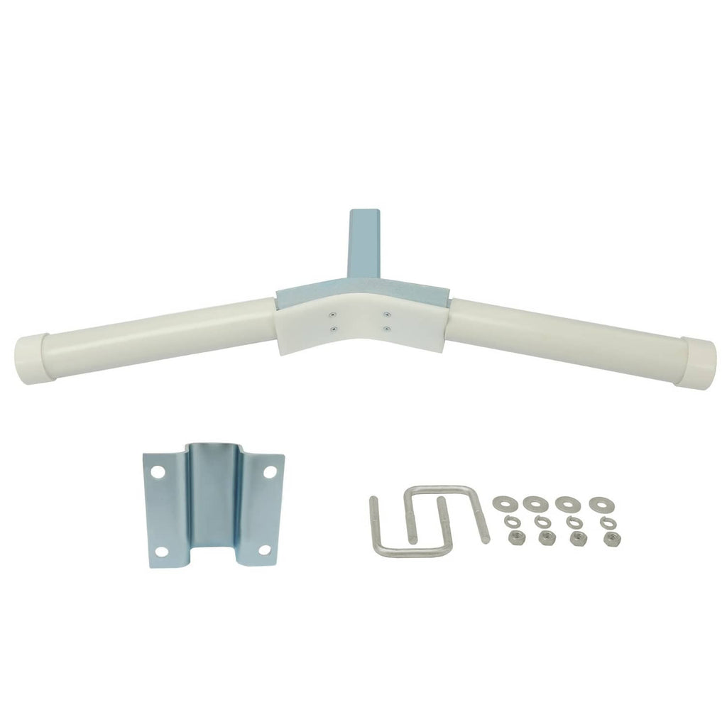 Boat trailer centering kit with PVC V-guide, small bracket, U-bolt and washers
