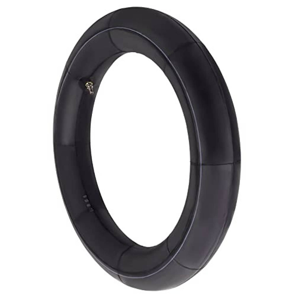Black inner tube with TR4 valve stem, side view