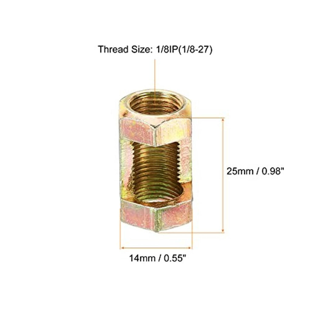 Single hex coupling nut with 1/8-27 female thread, zinc-coated steel