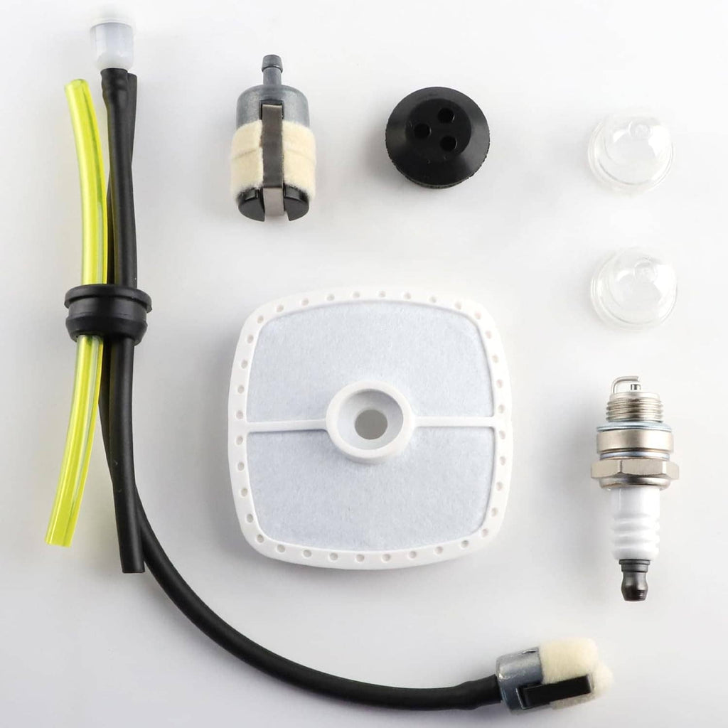 Replacement tune-up kit set: air filter, fuel line, fuel filter, grommet, spark plug