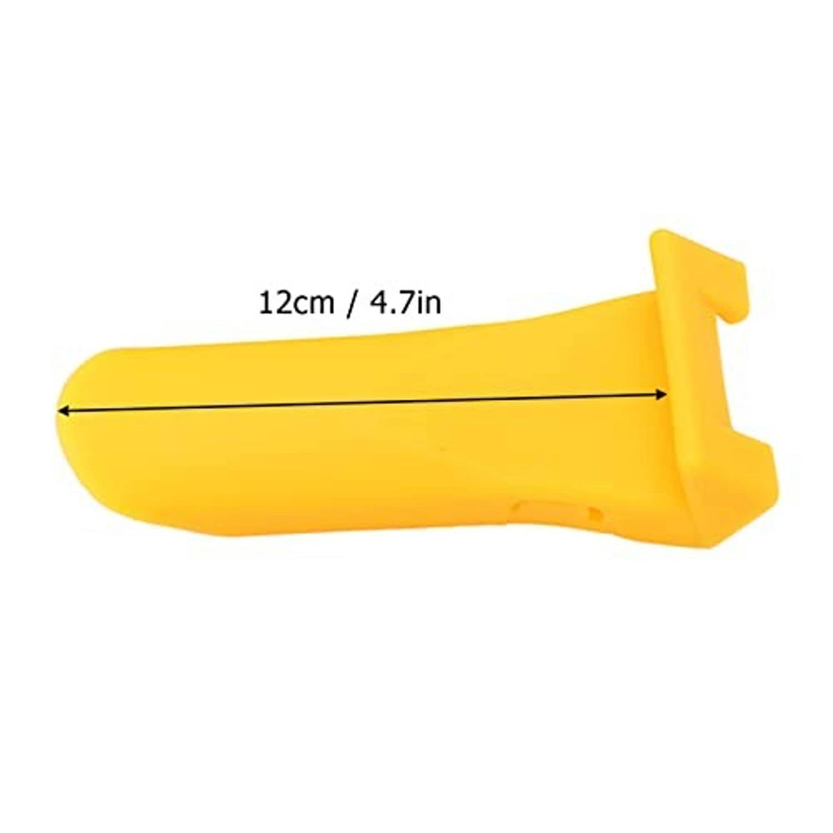 Yellow long jaw clamp cover, protective rim guard piece with raised lip