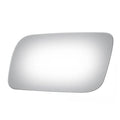 Silver-gray oval mirror glass replacement with rounded corners for driver-side mirror