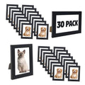 30-pack of 4x6 picture frames, dark borders shown with pet photos