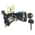Ignition lock switch set assembly with keys and ignition cylinder, black plastic and metal