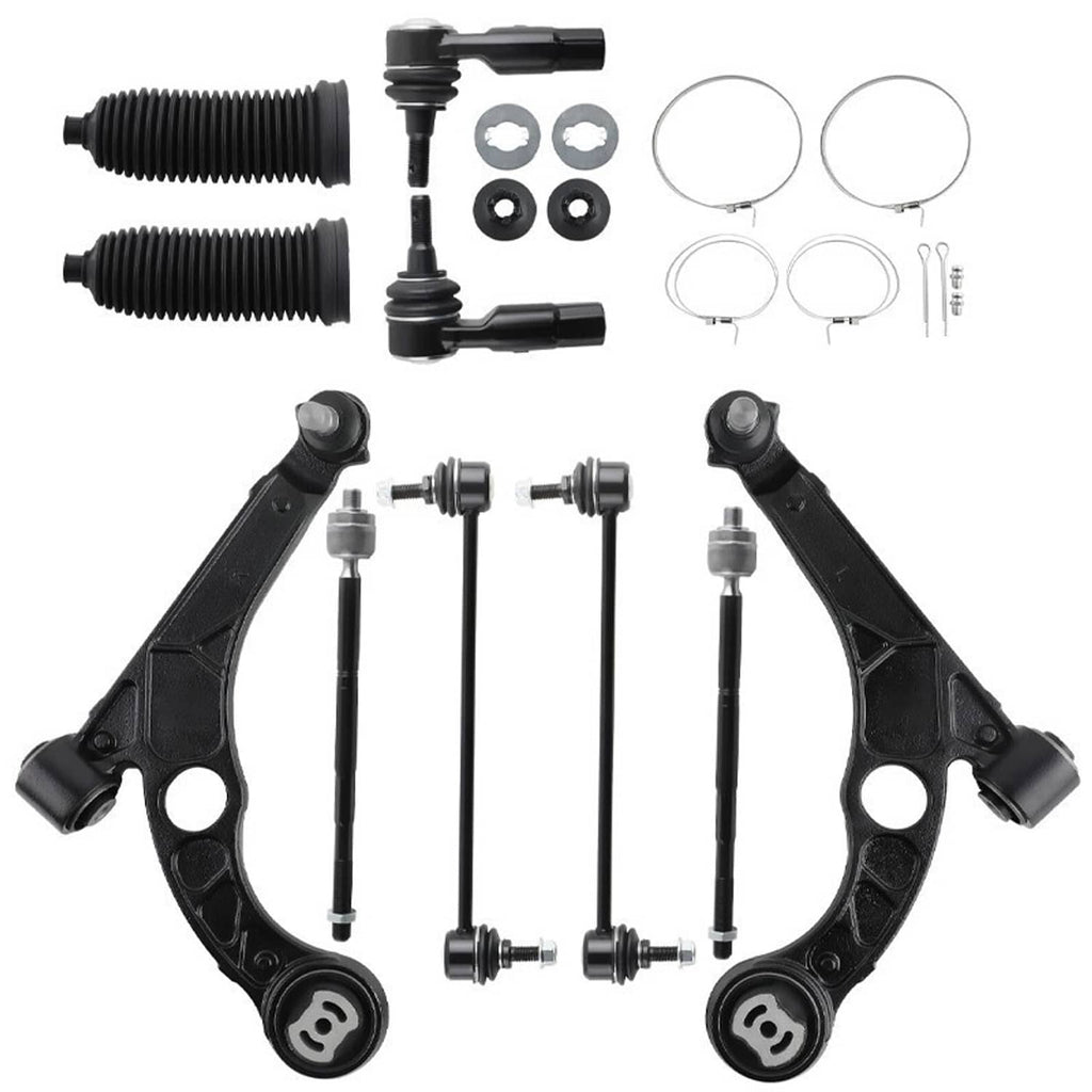 Front lower control arm set with ball joints and mounting hardware